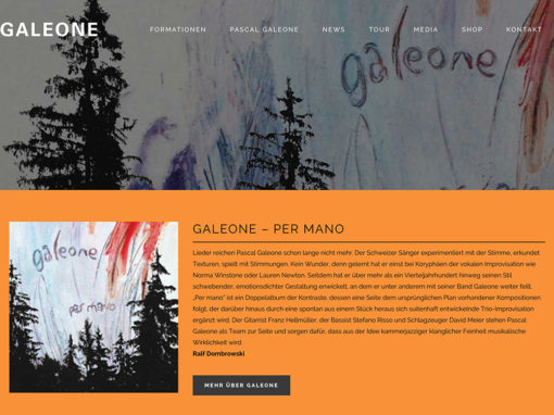Galeone Jazz Formationen – Website