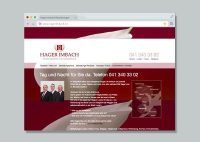 Hager Imbach Bestattungen – Website
