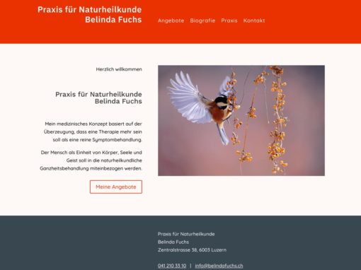 Website Belinda Fuchs Naturheilpraxis