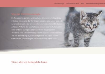 Website Praxis für Tierkinesiologie Irina Lorez